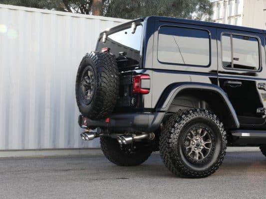 Alternative view of aFe Vulcan Series 2.5in 304SS Cat-Back Exhaust 2021+ Jeep Wrangler 392 6.4L w/ Polished Tips