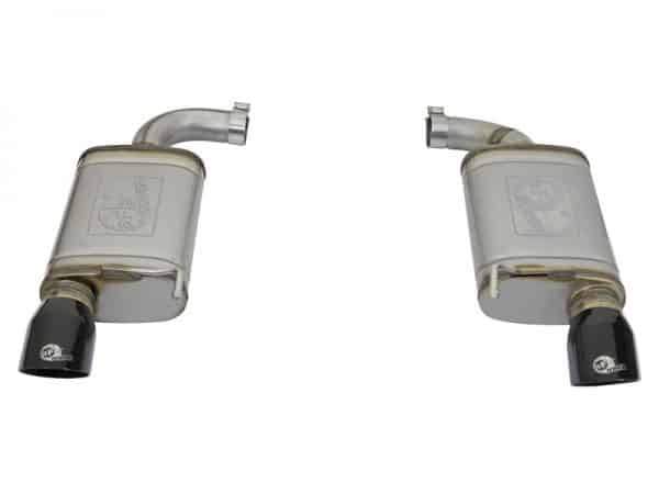 aFe MACHForce XP 2.5in 409 Stainless Axle Back Exhaust w/ Black Tips 15-17 Ford Mustang I4-2.3L (t) - Image 7