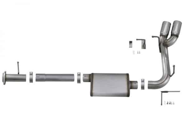 aFe Rebel Series CB 3in Middle Side Exit SS Exht w/Polish Tips 15-17 Chevy Colorado / GMC Canyon - Image 8