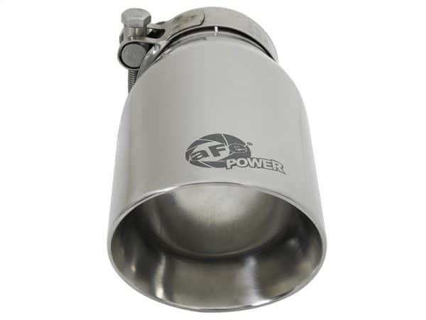 aFe MACH Force-Xp Universal 304 SS Single-Wall Clamp-On Exhaust Tip - Polished - Image 2