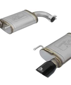 aFe MACHForce XP 2.5in 409 Stainless Axle Back Exhaust w/ Black Tips 15-17 Ford Mustang I4-2.3L (t)