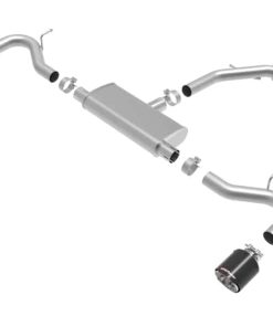 Alternative view of aFe Takeda 2.5in 409 SS Axle-Back Exhaust System Carbon Fiber 18-20 Hyundai Elantra GT L4-1.6L(t)