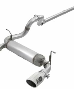 aFe Rebel Series 2.5in 409 SS Cat-Back Exhaust w/ Polished Tips 18-19 Jeep Wrangler (JL) V6 3.6L