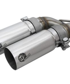 Alternative view of aFe Rebel Series 3in. to 2.5in. 409 SS C/B Exhaust 11-14 Ford F-150 V6-3.5L (tt) - Polished Tip