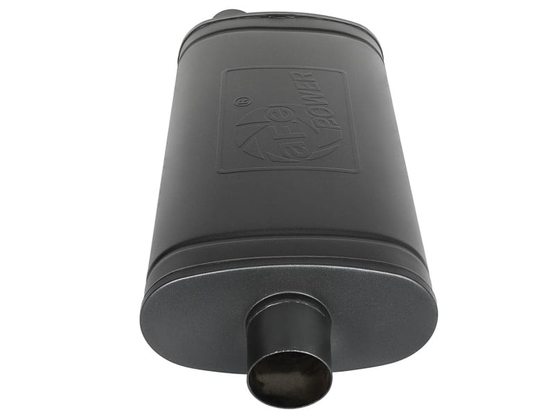 aFe MACH Force-Xp 409 SS Muffler w/ Black Finish 3in Center/Offset 22in L x 11in x 5in - Oval Body - Image 2