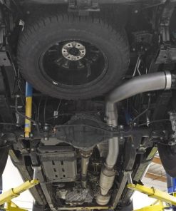 Alternative view of aFe LARGE BORE HD 5in DPF-Back SS Exhaust w/ Black Tip 2016 Nissan Titan 5.0L V8 (td) CC SB