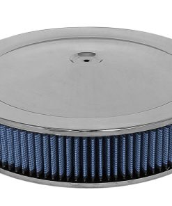 aFe MagnumFLOW Air Filters Round Racing P5R A/F Chrome Assy 14x3: Blk/Blue