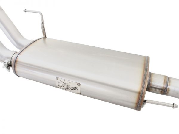 aFe MACHForce XP Exhaust 3in SS Dual Side Exit CB w/ Polish Tips 15 Ford F150 Ecoboost V6-2.7L/3.5L - Image 3