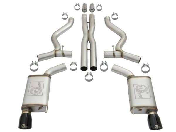 aFe MACHForce XP 3in 304 SS Cat-Back Exhausts w/ Black Tips 15-17 Ford Mustang GT V8-5.0L/V6-3.7L - Image 7