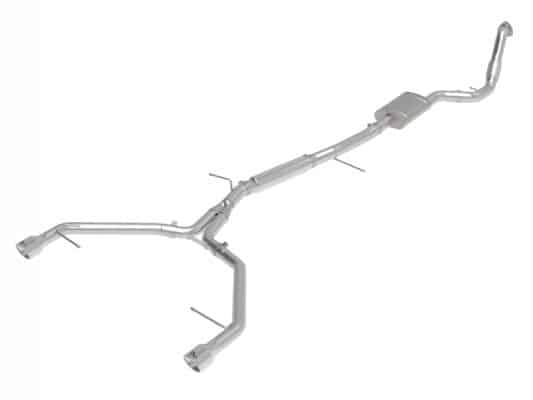 aFe 17-19 Audi A4 (B9) MACH Force-Xp 3in to 2.5in 304 SS Cat-Back Exhaust System-Dual Polished Tips