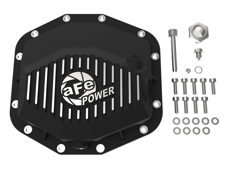 aFe POWER 21-22 Ram 1500 TRX Hemi V8 6.2L (sc) PRO Series Rear Differential Cover Black w/ Machined - Image 5