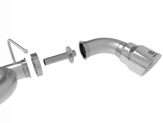 Alternative view of aFe Takeda Exhaust Axle-Back 19-20 Hyundai Veloster N 304SS Polished Dual Tips Exhaust