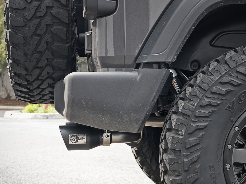 aFe Rebel Series 2.5in 409 SS Cat-Back Exhaust w/ Black Tips 18-19 Jeep Wrangler (JL) V6 3.6L - Image 4