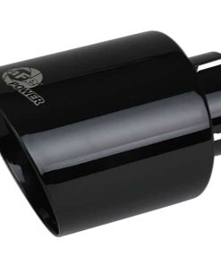 aFe Takeda 409 SS Clamp-On Exhaust Tip 2.5in. Inlet / 4.5in. Outlet / 7in. L - Black