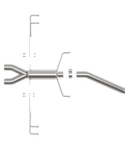 Alternative view of aFe Takeda 2.5in 304SS Axle-Back Exhaust System 17-19 Honda Civic Type R L4-2.0L (t) - Polished Tip