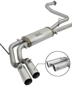 aFe POWER Rebel Series 2-1/2in 409 SS Cat Back Exhaust w/ Polished Tips 16-17 Nissan Titan V8 5.6L