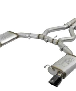aFe MACHForce XP 3in 304 SS Loud Tone Cat-Back w/ Black Tips 15-17 Ford Mustang V6-3.7L/V8-5.0L