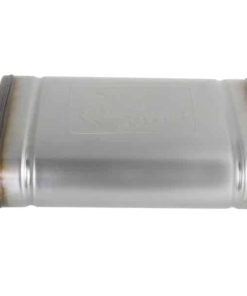 Alternative view of aFe MACHForce XP SS Muffler 3in Center Inlet / 3in Outlet 9in L x 4in W x 14in Body