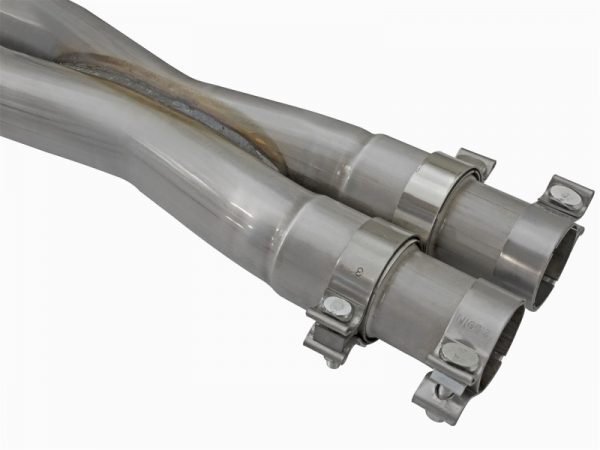 aFe Mach Force-Xp 3in CB Stainless Steel Dual Exhaust System w/Polished Tips 09-15 Cadillac CTS-V - Image 4