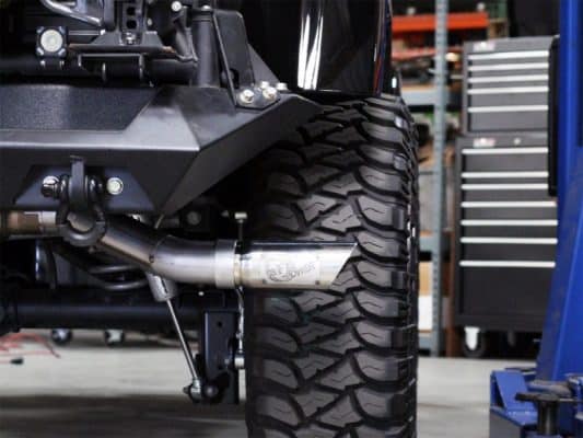 Alternative view of aFe MACHForce XP Exhausts Cat-Back SS-409 EXH CB Jeep Wrangler 4Dr 2012 V6-3.6L
