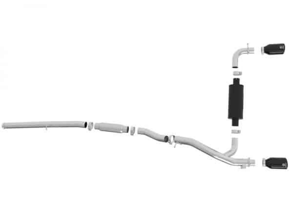aFe Takeda 3in 304 SS Cat-Back Exhaust System w/ Black Tips 16-18 Ford Focus RS I4-2.3L (t) - Image 6