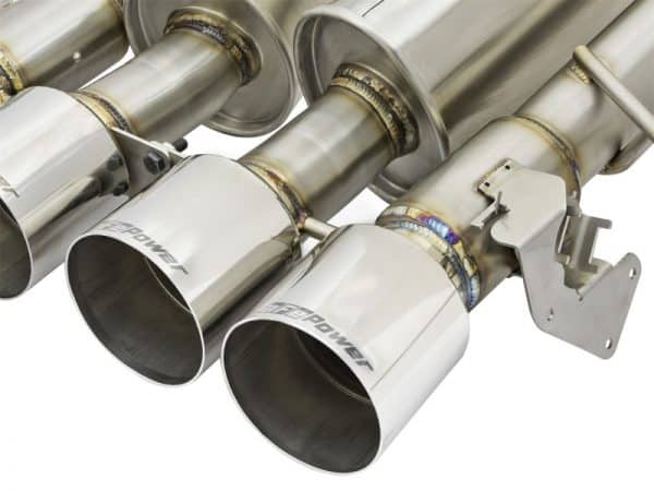 aFe MACHForce XP 3in-2 1/2in Axle Back 304SS Exhaust w/ Polished Tips 15-17 Chevy Corvette Z06 - Image 5
