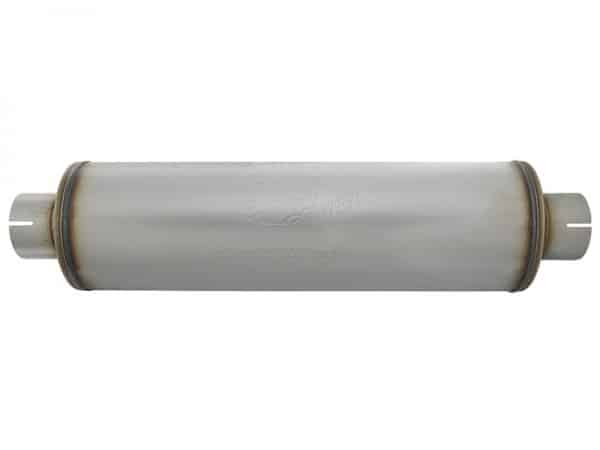 aFe MACH Force-Xp 409 SS Muffler 3-1/2in ID Center/Center x 7in Dia x 24in L - Round Body - Image 3