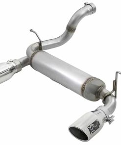 aFe Rebel Series 2.5in 409 SS Axle-Back Exhaust w/ Polished Tips 2018+ Jeep Wrangler (JL) V6 3.6L