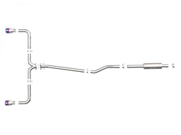 aFe Takeda 2-1/2in 304 SS Cat-Back Exhaust w/ Blue Flame Tips 14-18 Mazda 3 L4 2.0L/2.5L - Image 2