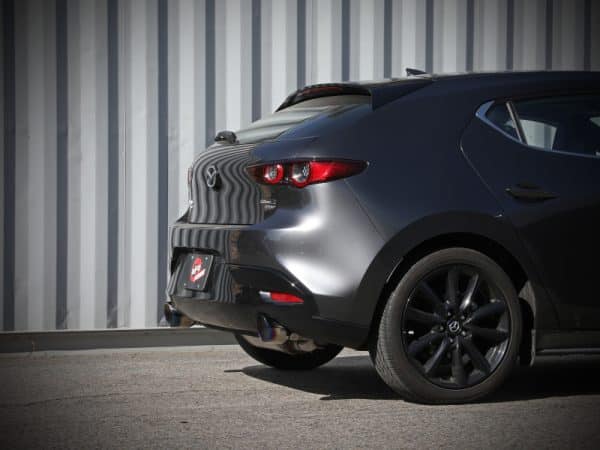 aFe 19-22 Mazda 3 L4 2.5L Takeda 3in to 2-1/2in 304 SS Axle-Back Exhaust w/ Blue Flame Tip - Image 5