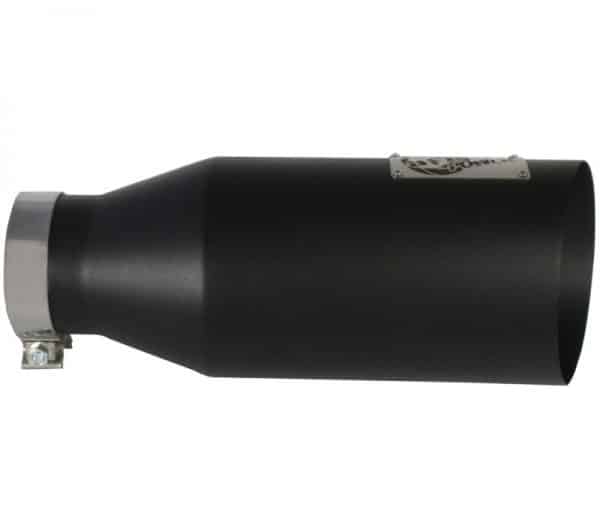 aFe MACHForce XP Exhausts Tips SS-304 EXH Tip 4In x 7Out x 18L Bolt-On (blk) - Image 2