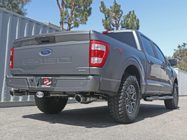 aFe Vulcan 3in 304 SS Cat-Back Exhaust 2021 Ford F-150 V6 2.7L/3.5L (tt)/V8 5.0L w/ Polished Tips - Image 7