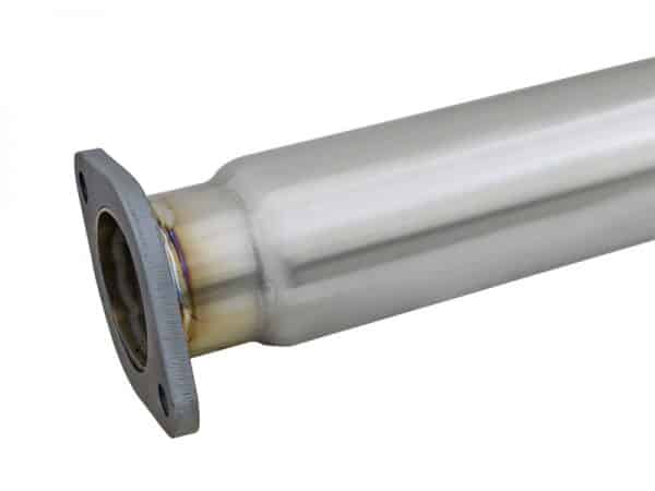 aFe Takeda 3in. to 2.5in. 304 SS C/B Exhaust 08-15 Mitsubishi Lancer EVO I4-2.0L (t) - Black Tips - Image 3