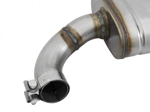 aFe MACHForce XP 2.5in 409 Stainless Axle Back Exhaust w/ Black Tips 15-17 Ford Mustang I4-2.3L (t) - Image 5