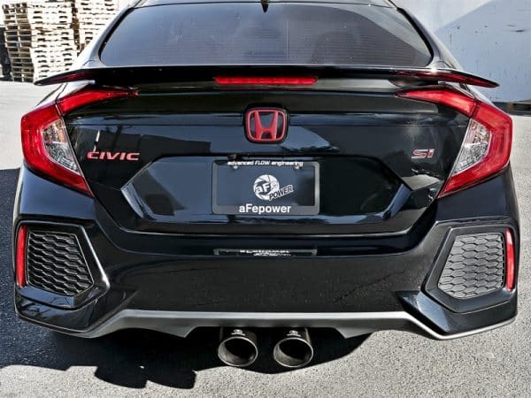 aFe Takeda 3in 304 SS Cat-Back Exhaust System w/ Black Tips 2017+ Honda Civic Si (4dr) I4 1.5L (t) - Image 4