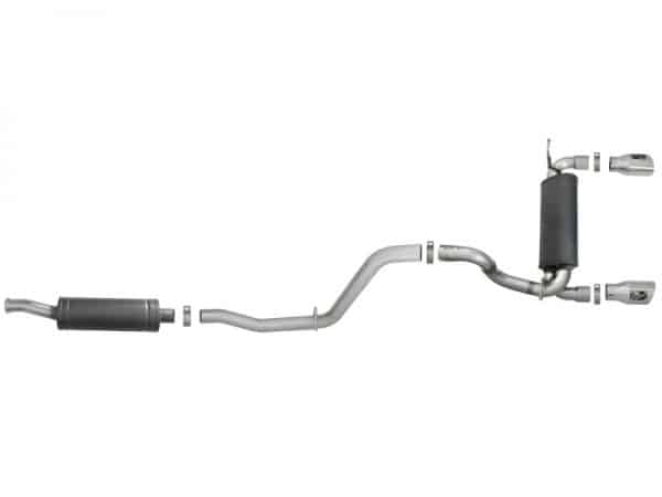 Rebel Series 2.5in 304 SS Cat-Back Exhaust w/ Polished Tips 2018+ Jeep Wrangler (JL) V6 3.6L - Image 6