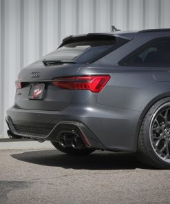 Alternative view of aFe 20-22 Audi RS6 Avant V8 4L (tt) MACH Force-Xp 3in to 2.5in 304 SS Cat-Back Exhaust w/ Black Tip