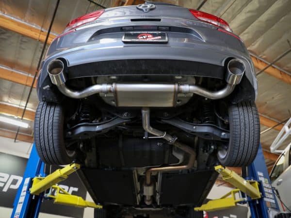 aFe Takeda Series 2.5in 409 SS Axle-Back Exhaust System Polished 18-20 Hyundai Elantra GT L4-1.6L(t) - Image 3
