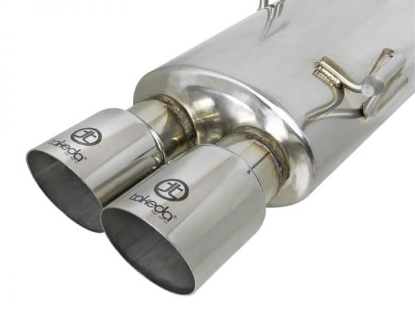 aFe Takeda 3in SS Exhaust Cat-Back 15-16 Subaru WRX/STI 2.0L/2.5L Polished Tips - Image 2
