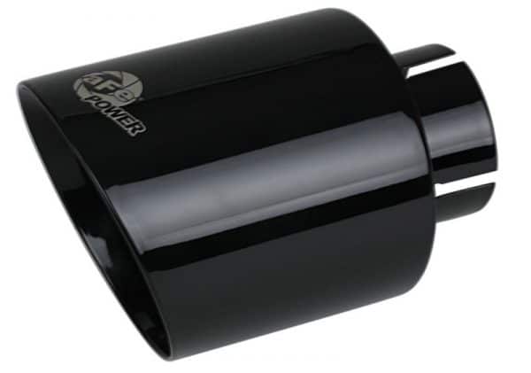 aFe Takeda 409 SS Clamp-On Exhaust Tip 2.5in. Inlet / 4.5in. Outlet / 7in. L - Black - Image 6