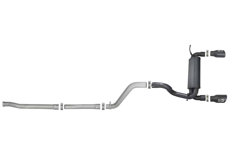 aFe Rebel Series 2.5in 409 SS Cat-Back Exhaust w/ Black Tips 18-19 Jeep Wrangler (JL) V6 3.6L - Image 6