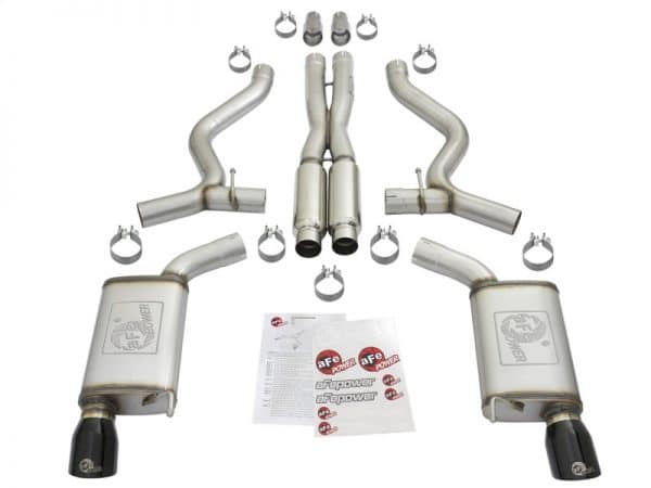 aFe MACHForce XP 3in 304 SS Loud Tone Cat-Back w/ Black Tips 15-17 Ford Mustang V6-3.7L/V8-5.0L - Image 3