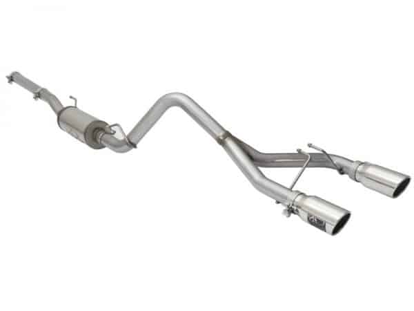 aFe Rebel Series CB 2.5in Dual Center Exit SS Exhaust w/ Polish Tip 07-15 Jeep Wrangler 3.6L/3.8L V6 - Image 4