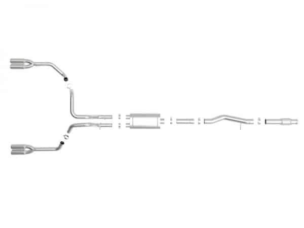 aFe Vulcan Series 4-3in 304SS Exhaust Cat-Back w/ Pol Tips 2019 GM Silverado/Sierra 1500 V8-6.2L - Image 6