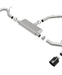 Alternative view of aFe Takeda Series 2.5in 409 SS Axle-Back Exhaust 18-20 Hyundai Elantra GT L4-1.6L(t) w/ Black Tips