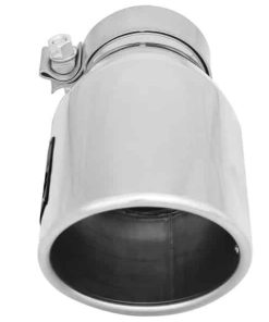 Alternative view of aFe MACH Force-Xp 3in Inlet x 4-1/2in Outlet x 9in Length 304 Stainless Steel Exhaust Tip