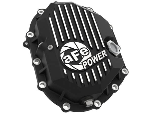 AFE Power 11-18 GM 2500-3500 AAM 9.25 Axle Front Diff Cover Black Machined w/ 2 Qts 75w90 Oil - Image 2