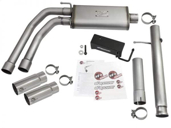 aFe Rebel Series CB 3in Middle Side Exit SS Exht w/Polish Tips 09-16 Chevy Silverado/GMC Sierra 1500 - Image 4