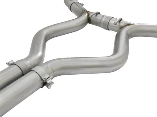 Alternative view of aFe MACHForce XP 3in 304 SS Cat-Back Exhausts w/ Black Tips 15-17 Ford Mustang GT V8-5.0L/V6-3.7L