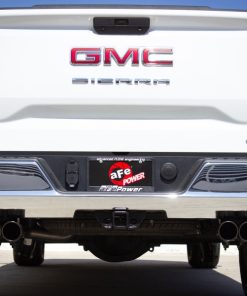 Alternative view of aFe Vulcan Series 3-2.5in 304SS Exhaust Cat-Back w/Blk Tips 2019 GM Silverado/Sierra 1500 L4-2.7L(t)